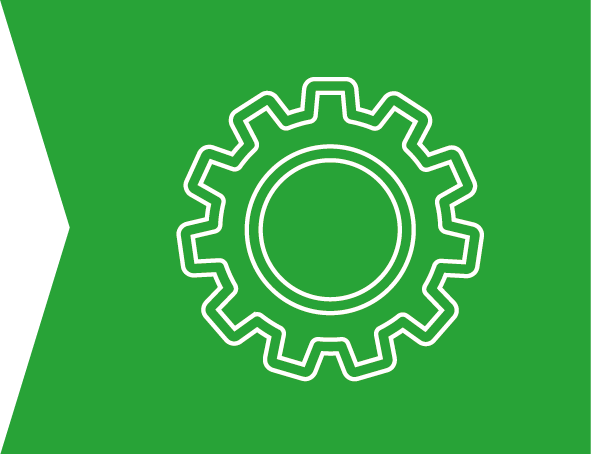 Symbol für Fachwissen: ein Zahnrad.